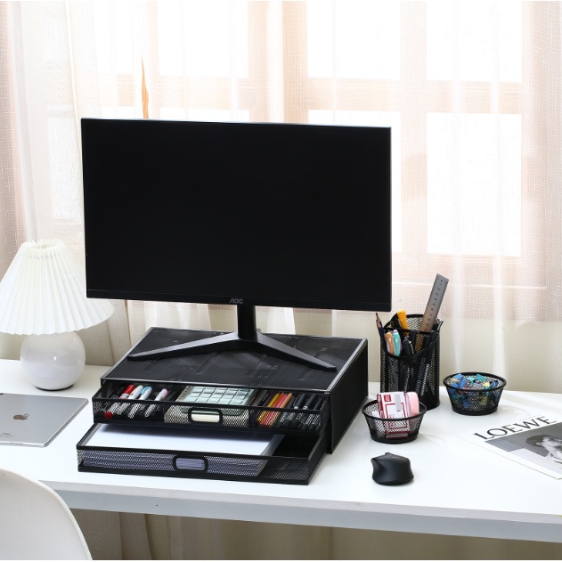 Bàn Kê Màn Hình Kiêm Hộc Tủ 2 Tầng 2in1 Thép Tản Nhiệt Máy Tính PERSONAL DESIGN 🖥🖥