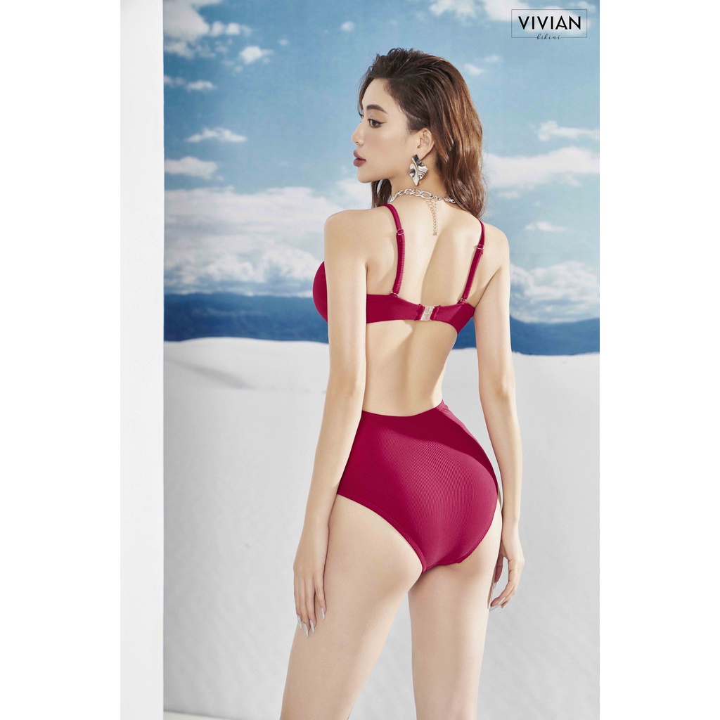 Đồ bơi nữ cao cấp 𝐕𝐈𝐕𝐈𝐀𝐍 dạng một mảnh cut-out sexy - màu Đỏ - VS179_RD