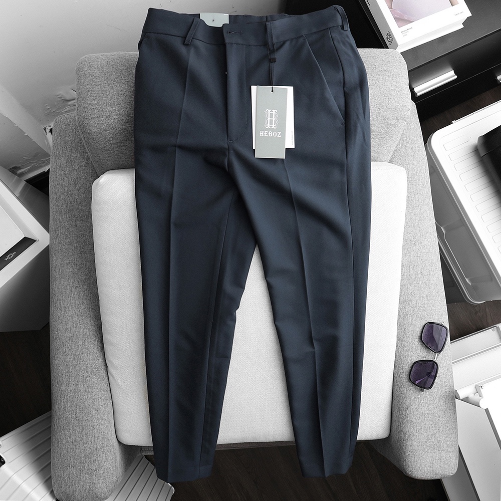 Quần tây âu nam chất vải cotton classic Ss23 Heboz 4M co giãn ít - 00001437