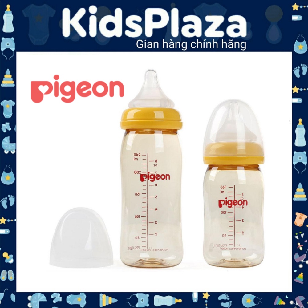 Bình Sữa Pigeon Cổ Rộng Cao Cấp 160ml/240ml 🌻HÀNG NHẬP KHẨU🌻