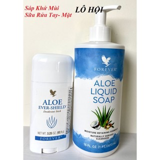 455k cho combo sáp khử mùi và sữa rửa mặt lô hội