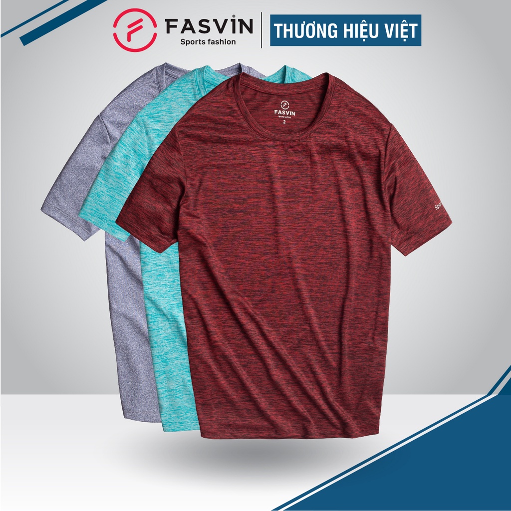 Áo Thun Thể Thao Nam FASVIN TS21460.HN Vải Cao Cấp Mềm Mát Co Giãn Tốt