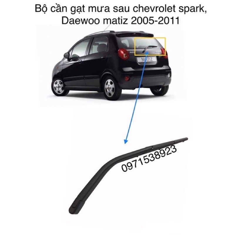 TRỌN BỘ CẦN GẠT MƯA SAU CHEVROLET SPARK MATIZ 2005-2011 cao cấp giá rẻ