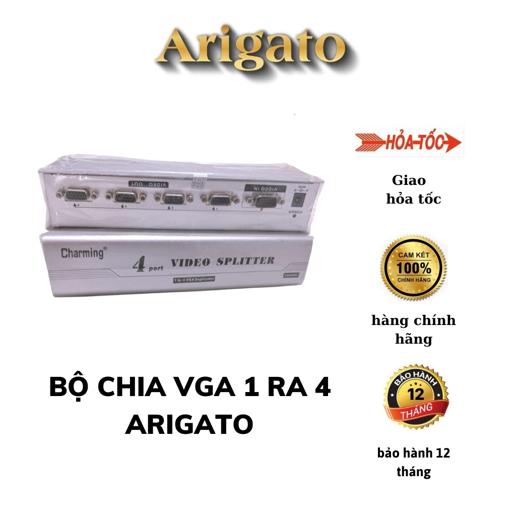 Bộ chia VGA 1 ra 2 1 ra 4 chia 1 cpu ra nhiều màn hình màn hình bảo hành 06 tháng
