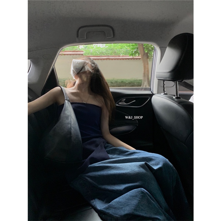 Chân Váy Denim Chữ A Lưng Cao Phong Cách Retro Thời Trang Mùa Xuân 2023 Cho Nữ