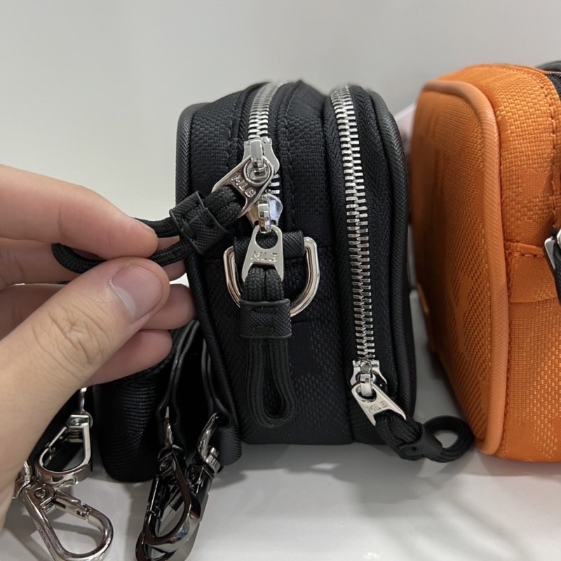 Túi Hộp Em Eo Bi Nam Nữ Unisex Hoạ Tiết Monogram NY Kèm Túi Nhỏ Chất Vải Size 18