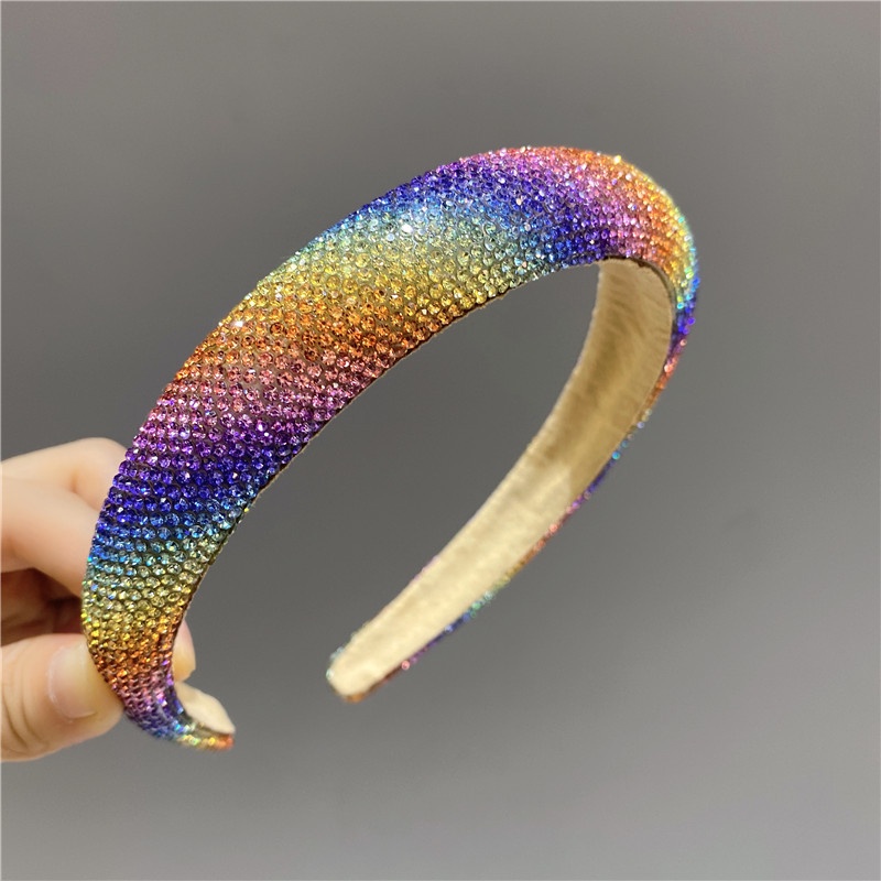 Băng Đô Cài Tóc Màu Gradient Lấp Lánh Cho Nữ