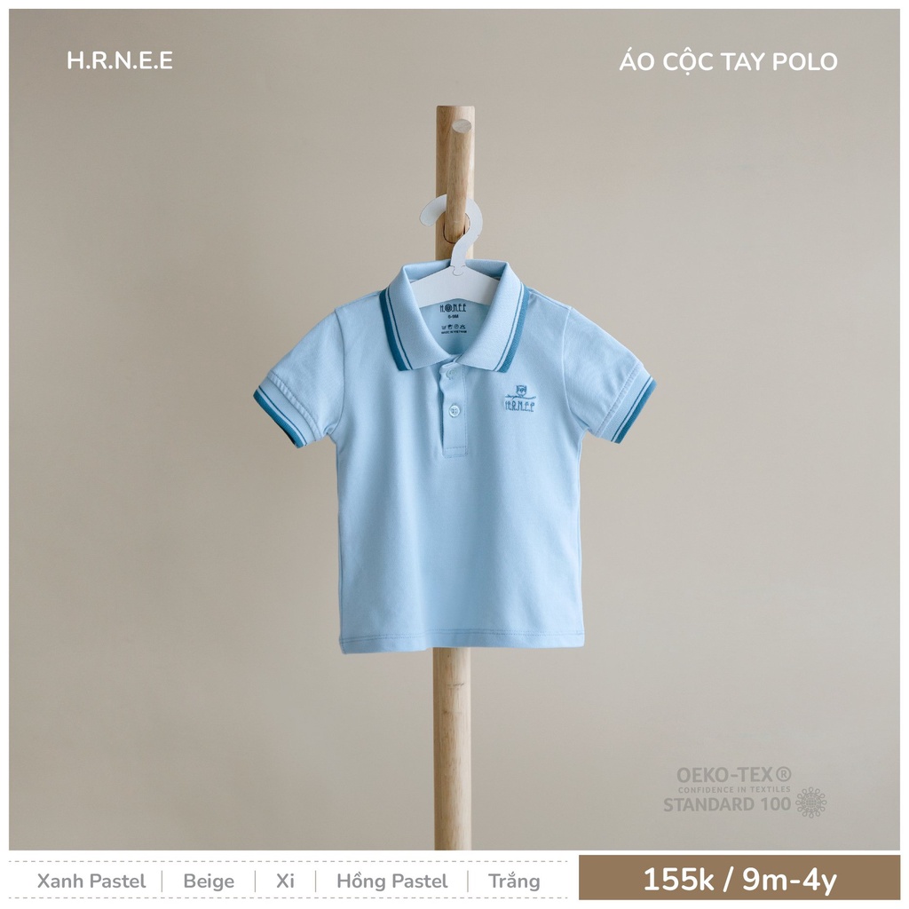 Áo Polo/ Áo Sơ mi Cộc Tay Hrnee Cho Bé Trai Bé Gái Size Từ 6-9M Đến 3-4Y
