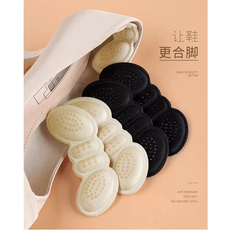 Bộ 2 miếng lót gót giày chống rộng, chống trầy có mặt gai silicon bám chân gót cực êm chân_ Hàng có sẵn