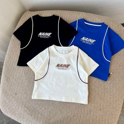 Áo chữ naihe tay viền hàn quốc bé trai