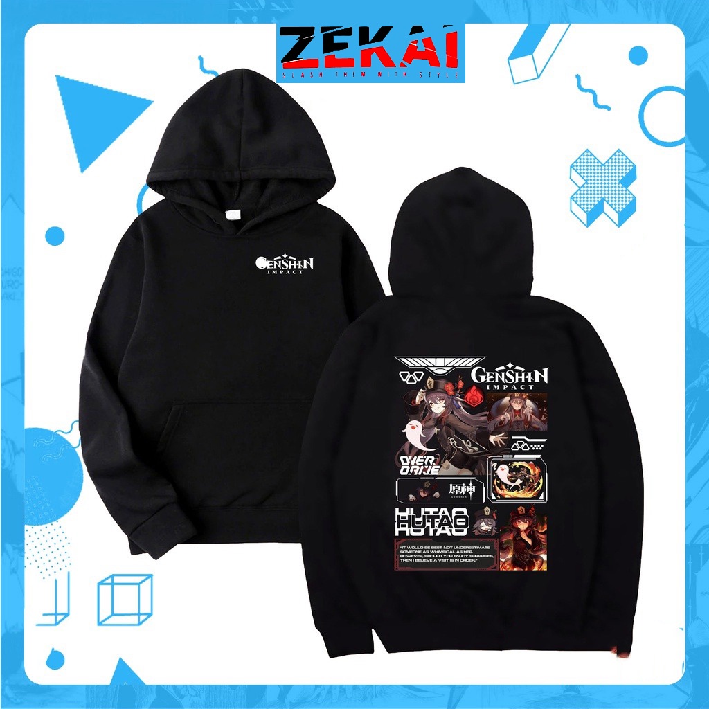BST Áo Hoodie Game Genshin Impact - 9 Mẫu in hình Xiao - Raiden - Yae - Ganyu