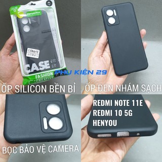 [Redmi Note 11E/11E Pro] Ốp lưng silicon dẻo đen cao cấp Henyou