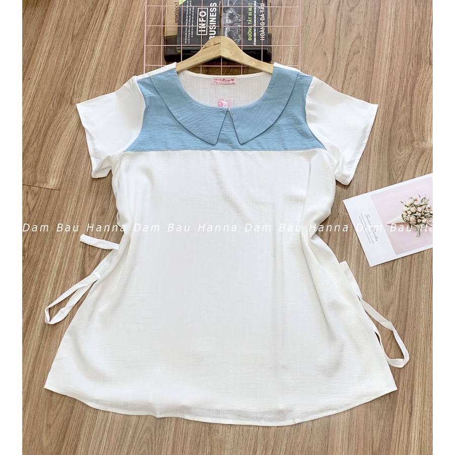 [HANNA] Áo bầu công sở big size 100kg chất vải 100% sợi cotton cao cấp mềm mát mùa hè thấm mồ hôi tốt không nhăn