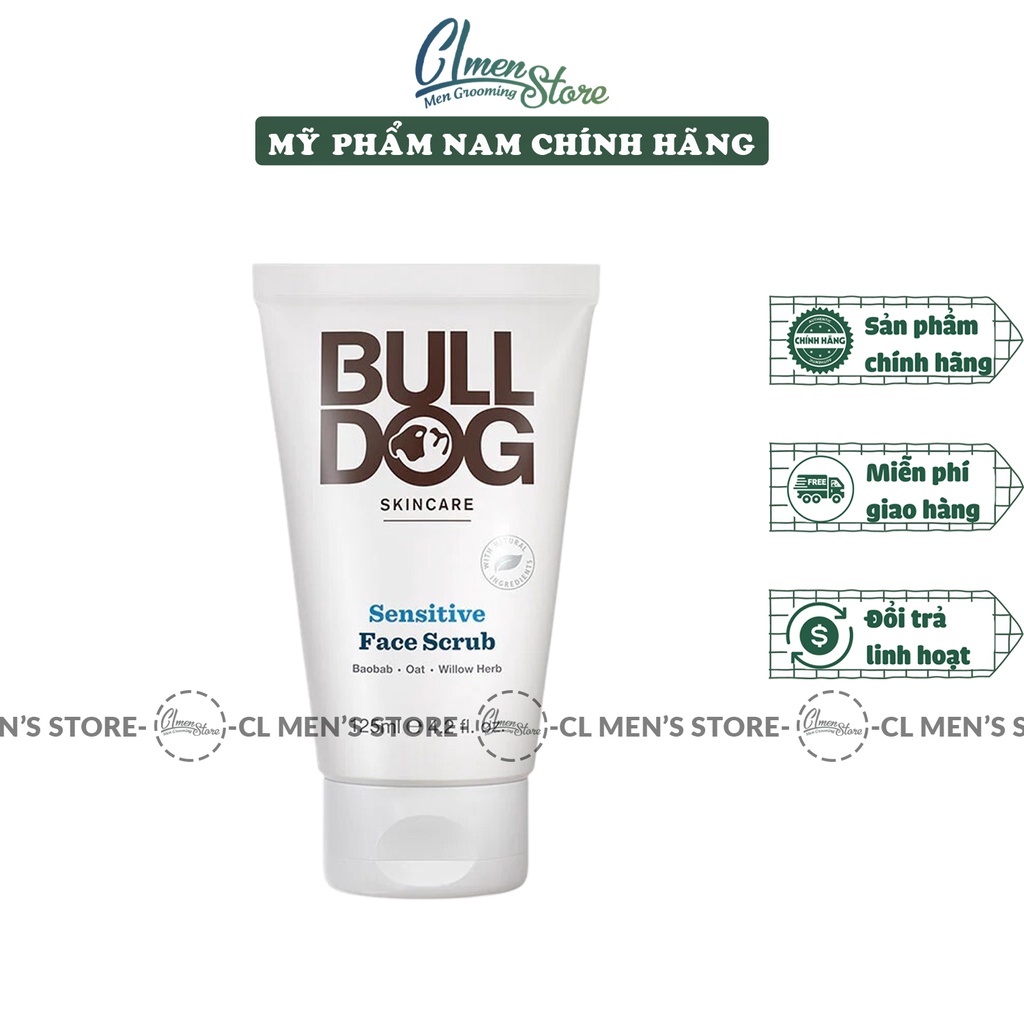 Tẩy tế bào chết Bulldog Sensitive Face Scrub – 125ml (Dành cho da nhạy cảm)