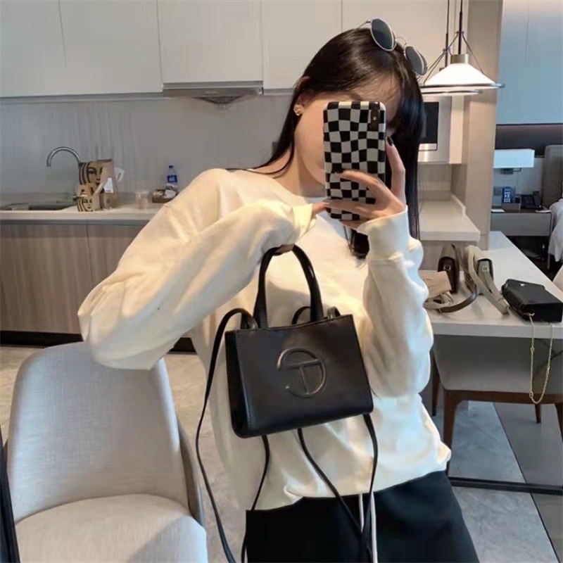 Túi nữ quai xách + đeo chéo size 17 da trơn mềm full màu