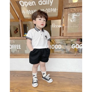 Set bộ quần áo polo cộc tay Beemo in hình Batman chất liệu cotton cá sấu