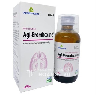 Siro long đờm, loãng đờm hiệu quả Agi - Bromhexine chai 60ml