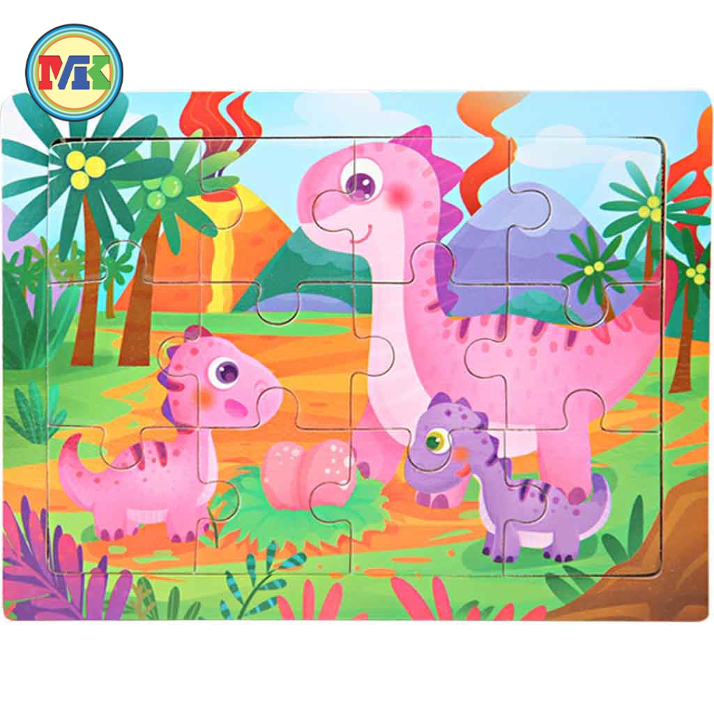 Tranh Ghép Hình 12 Mảnh - Siêu Dễ Thương - Phát Triển Tư Duy Cho Bé