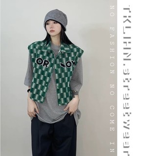 Tklihn áo gile unisex kẻ caro áo gile nam nữ hot fashionita cá tính 2023
