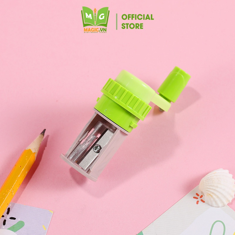 Gọt Bút Chì Tự Động Quay Tay Cute MAGIC Đồ Dùng Học Tập, Văn Phòng Phẩm Dễ Thương Đa Năng Tiện Dụng GB01