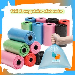 Túi rác mini - túi rác dọn phân chó mèo - cuộn 15 túi - kipu pets
