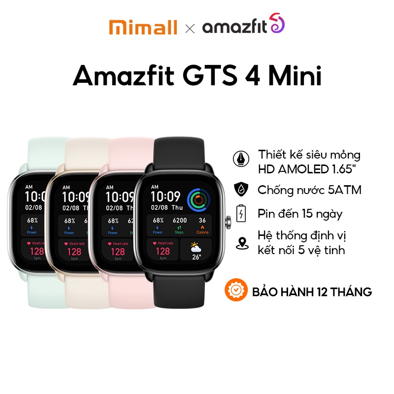 Đồng Hồ Thông Minh Cao Cấp Amazfit GTS 4 MINI - Hàng Chính Hãng - Bảo hành 12 tháng