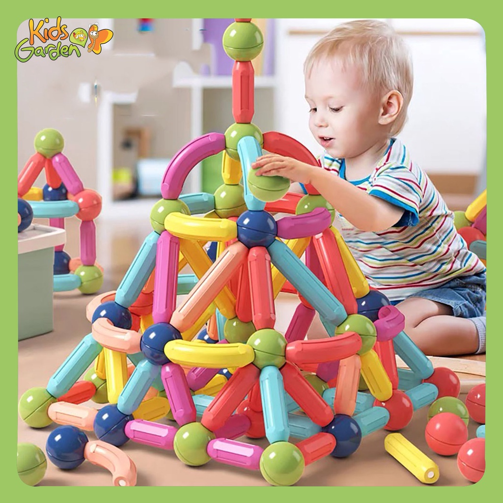 Đồ chơi xếp hình nam châm xếp hình 3D từ tính cao cấp đồ chơi giáo dục cho bé sáng tạo giúp bé thông minh