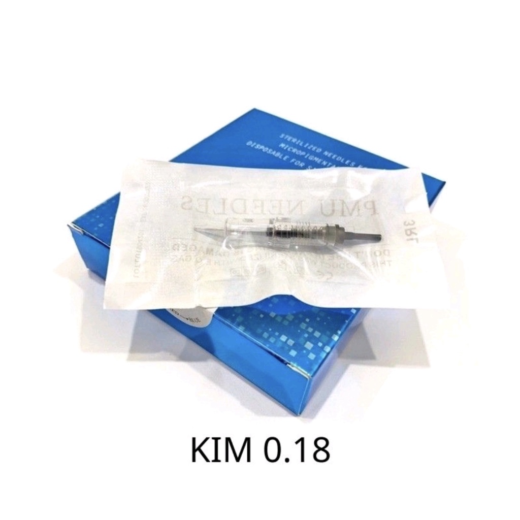 Kim 1 hộp XANH (10 kim) size 0.18, 0.25, 0.3 dùng máy Blackpearl,Black pearl hộp xanh, kim sexybrow, máy kts kĩ thuật số