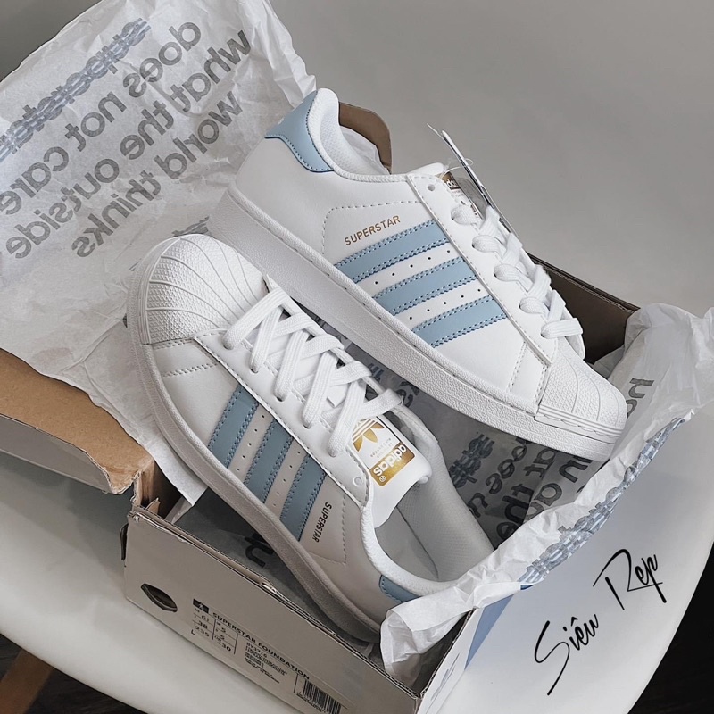 Giày adidas superstar baby blue H05645