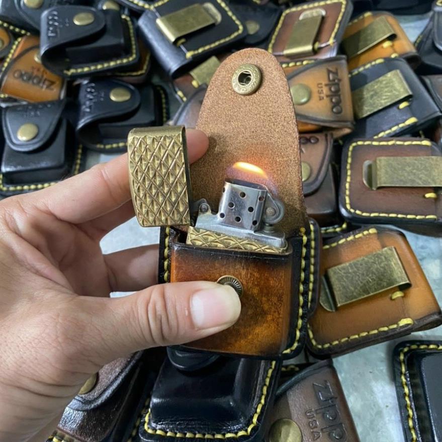 Bao Da Zippo Chất Liệu Da Bò Cao Cấp ZB1 Hoàn Thiện Thủ Công 4 Màu. BH 36 tháng