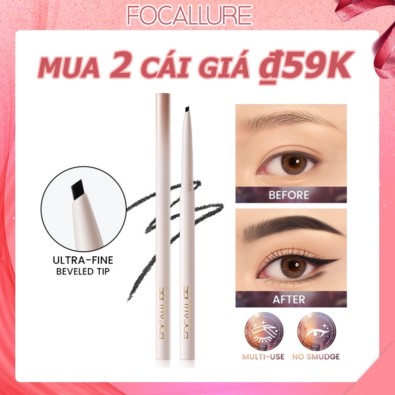 Focallure#Bút Kẻ Mắt Dạng Gel MordenUrban Siêu Mịn Đa Năng Nhanh Khô Chống Thấm Nước Dễ Sử Dụng