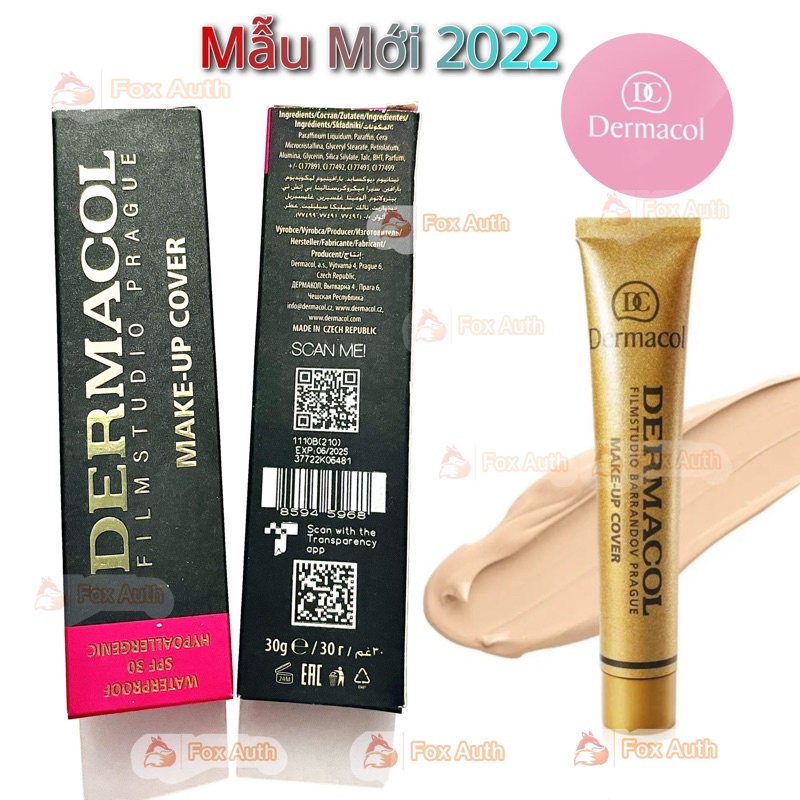 Kem Nền Che Khuyết Điểm,  Dermacol Make up Cover 30g