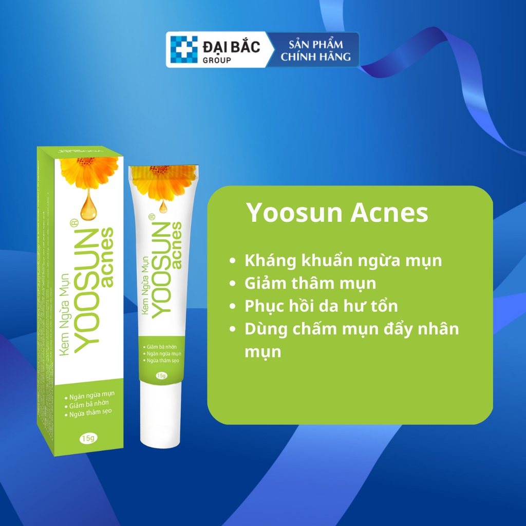 Kem Yoosun Acnes ngừa mụn ngừa thâm cho da dầu khô đâu đen mụn Combo 2 tuýp 15g