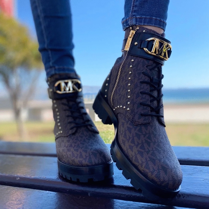 GIÀY BOOT NỮ MK MICHAEL KORS KINCAID LACE UP BOOTIE NWT SIZE 36.5