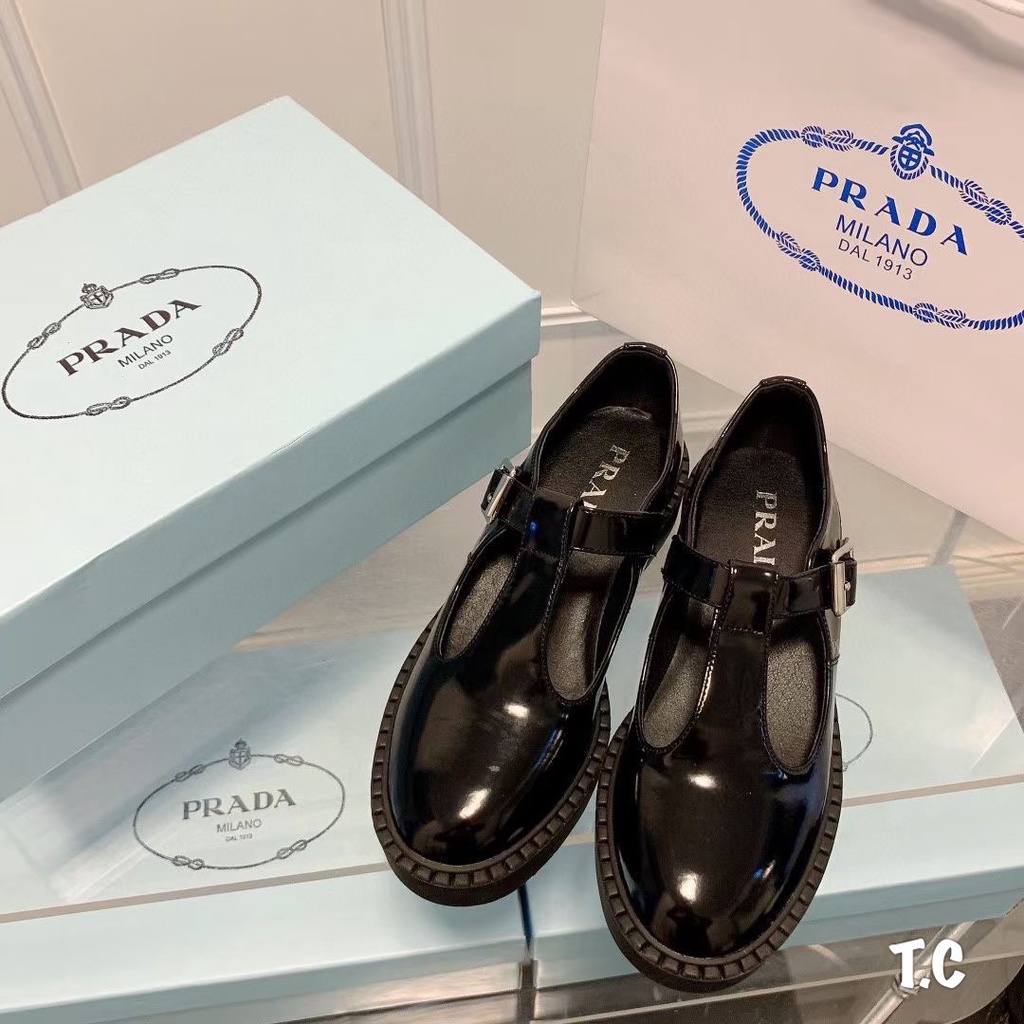 GIÀY BÚP BÊ PRADA DA BÓNG