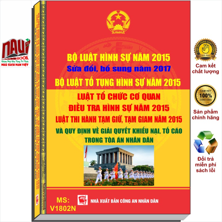 Sách Bộ Luật Hình Sự năm 2015 sửa đổi, bổ sung năm 2017 - Bộ Luật Tố Tụng Hình Sự năm 2015