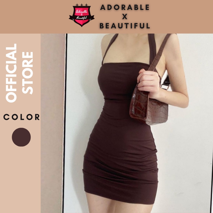 Đầm Body Thun Ngắn Dây Ôm Cơ Thể Phong Cách Sexy Quyến Rũ [AdorablexBeautiful]