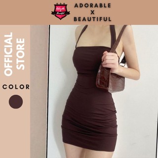 [Ảnh Thật] Đầm Body Thun Ngắn Dây Ôm Cơ Thể Phong Cách Sexy Quyến Rũ [AdorablexBeautiful]