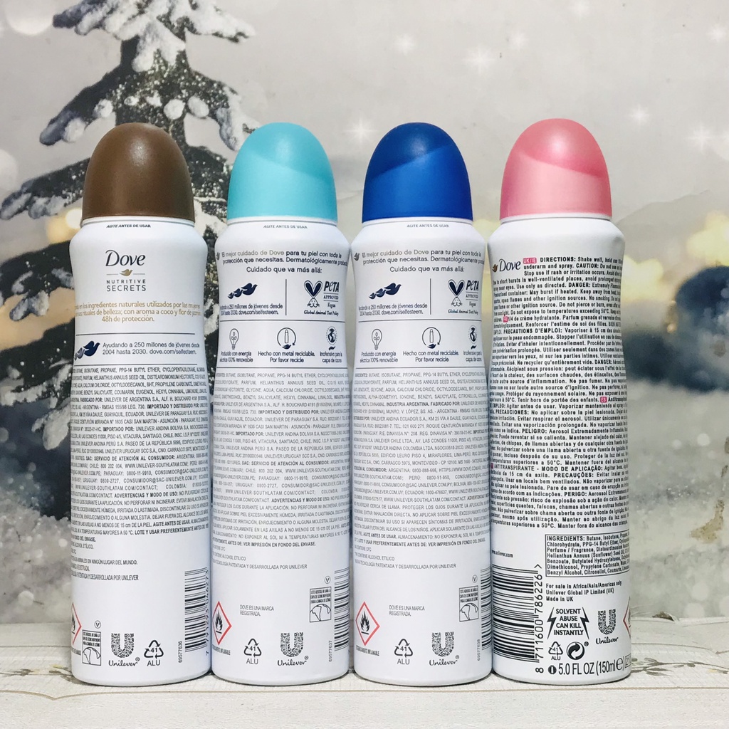 Xịt khử mùi toàn thân Dove 150ml USA