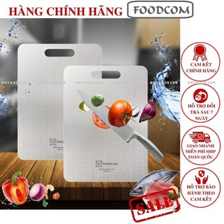 Thớt inox 304 foodcom fc-008 chính hãng. thớt kháng khuẩn chống ẩm mốc không han gỉ, dễ dàng vệ sinh - bảo hành 10 năm