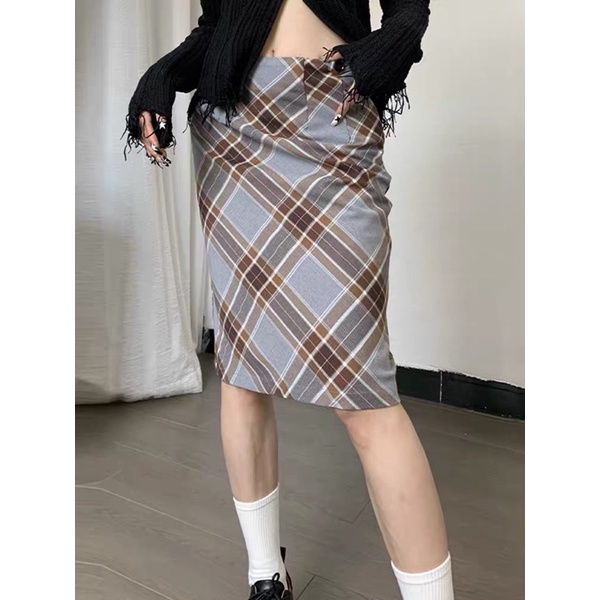 •PRE-ORDER• Chân váy caro dài