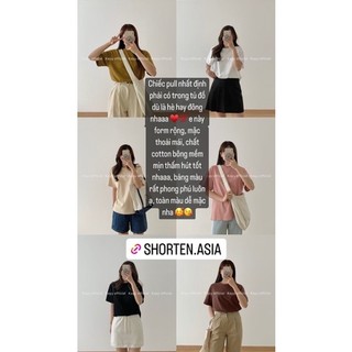 KAYY. Pull trơn cộc tay cổ tròn - A115