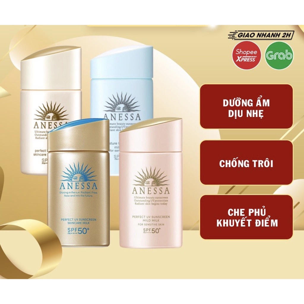 Sữa Chống Nắng Anessa Perfect UV Skincare Milk SPF50