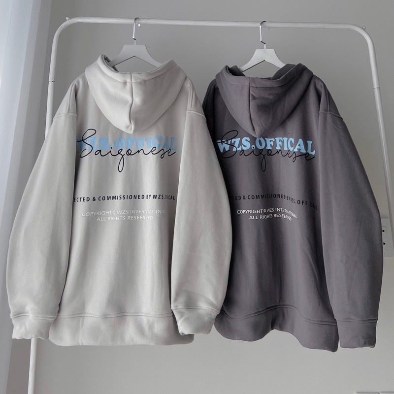 Áo khoác nỉ nam nữ WZS.OF hoodie full zip form rộng bo gấu tay phồng hàn quốc fammilyshop-áo khoác ulzzang | BigBuy360 - bigbuy360.vn