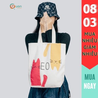 Túi bố vải vụn handmade cỡ lớn nhiều màu nhiều họa tiết - GUON