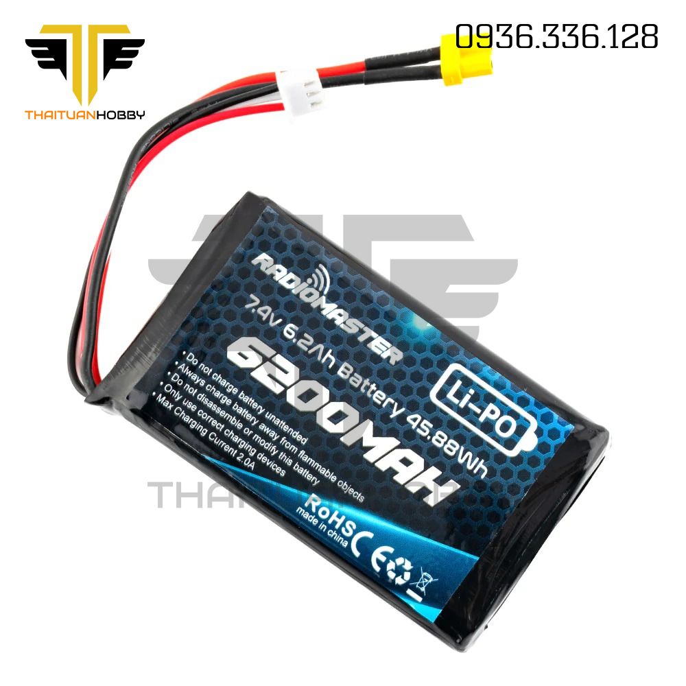 Pin Lipo Radiomaster 2S 7.4V 6200mAh Cho Tay Boxer / Tx16s