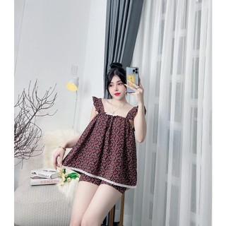 Sét bộ ĐÙI lụa hoa nhí siêu mát