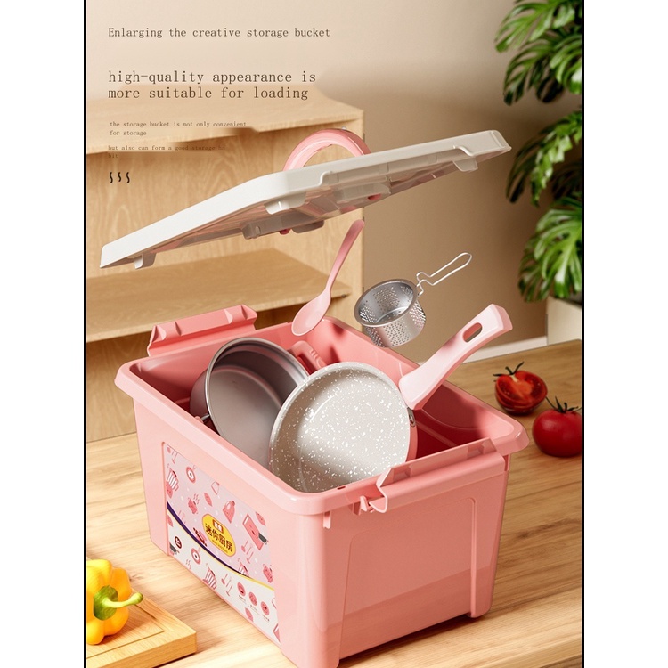 Children s mini kitchen real cooking full set version utensils can eat toy girl birthday gift