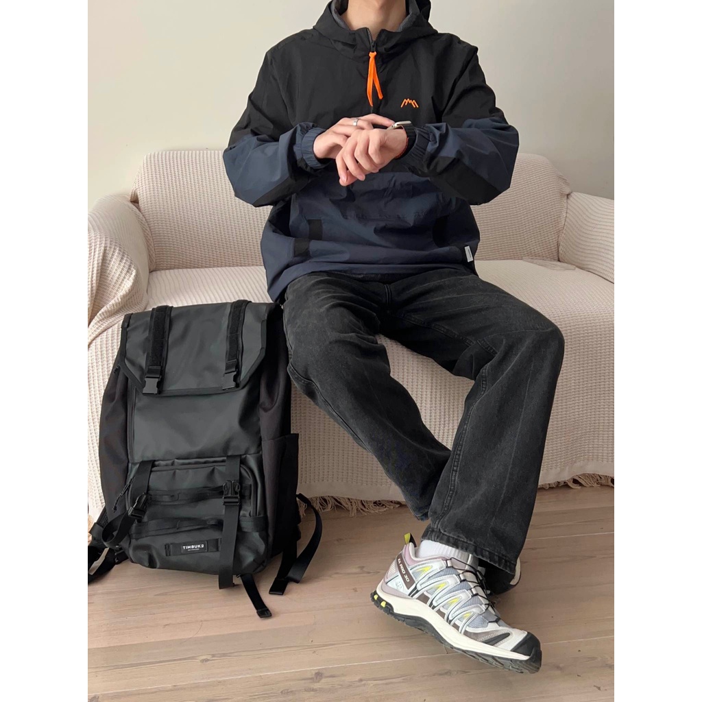 Quần jean nam  Baggy Nam Ống Rộng suông màu đen - Quần bò nam Form Chuẩn Hàn Quốc - Jean dày cá tính