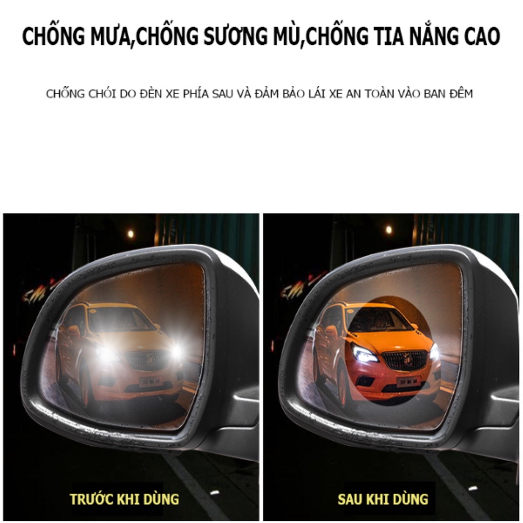 Miếng dán gương chống nước ô tô AHACAR phụ kiện ngoại thất xe ô tô chăm sóc ô tô